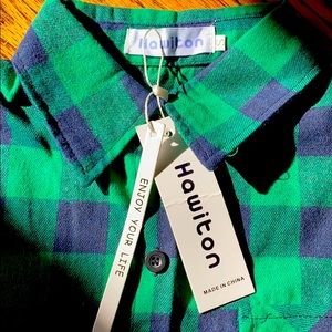 Soft flannel plaid shirt